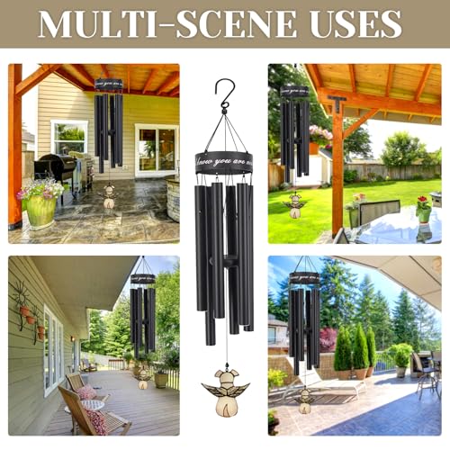 Pet Memorial Wind Chimes for Dogs, 30 Inches Paw Print Pet Remembrance Gift - color: Dogwings
