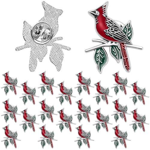 Jexine 20 Pcs Cardinal Pins Memorial Funeral Pocket Gifts - style: Special Style