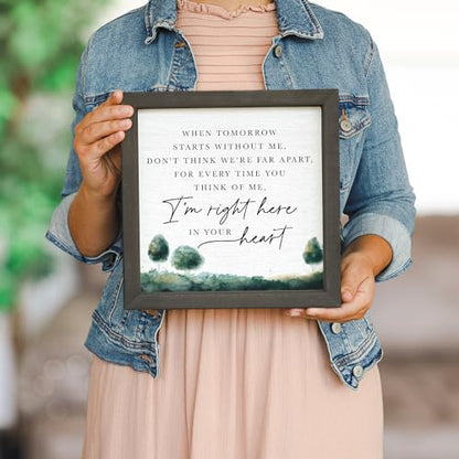 Rustic Frames Celebration of Life Sign, I'm Right Here Trees, 10 inch Wood Bereavement Decor, Made in USA, RF1469 - color: I'm Right Here Trees