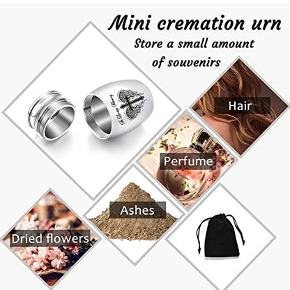 Aluminium Mini Urns - Set of 8, Color Small Keepsake Urns - Memorial Urn (8Pcs - Urn) - color: 8pcs -Urn