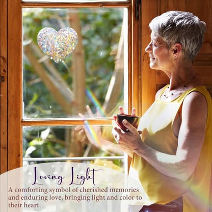Sympathy Memorial Flowers Vase, Cardinal Grief Gifts for Loss of Love One, Sympathy Memorial Suncatcher Cards, Grief Rainbow Window Sticker, Sorry for Your Loss of Loved One