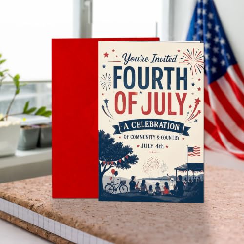 250 Years of Freedom Greeting Card with Red Envelope, 1776-2026 Patriotic American Flag Independence Celebration Card, USA Anniversary Card for Veterans, Family, Friends - color: american10