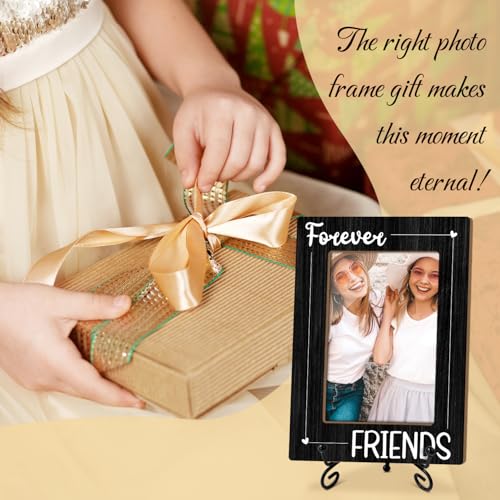 Utaqer Friendship Picture Frame, Friend Forever, Picture Gifts For Women Bestie Friend, Wooden Picture Frame For Birthday Thanksgiving Keepsake Holiday, 4X6 Photo Frame With Stand -22 - color: Friendship-2