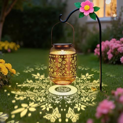 Vaukki Patio Solar Lantern Outdoor Waterproof, Hummingbird Garden Decor
