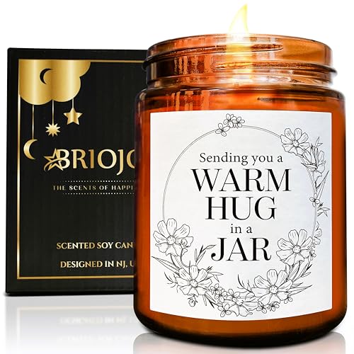 Sending Hug Gifts for Women Men - Warm Hug Candle - Relaxation Get Well Sympathy Gift Anxiety Stress Relief - Gift for Her Bestie Best Friend Coworker - Lavender Eucalyptus Soy Calming Candle - color: Warm hug-lavender eucalyptus