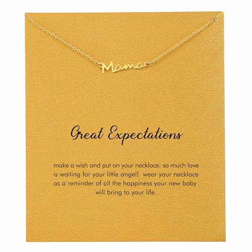 RZKING Golden Necklace for Women, Gifts for Best Friend Sister Mom Daughter - style: Mama
