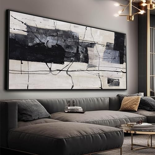 Black White Minimalist Wall Art Decor 20"x40" Framed Wall Art For Bedroom | Minimalist Framed Wall Art For Living Room Kitchen Office Bathroom Wall Decor, Room Wall Decor, Canvas Art Wall Decor - color: Black, size: 40"L x 20"W