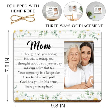 JANLAN Memorial Gifts for Loss of Mom,Mother Memorial Picture Frame,Bereavement Sympathy Gifts for Loss of Mom,Mommy God Has You in His Arms I Have You in My Heart Photo Frame - style: Loss of Mom-4