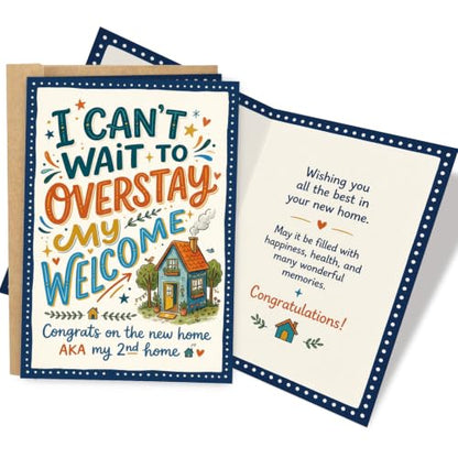 Funny New Home Card, Witty Housewarming Card for Men Women, New Home Congratulations Cards for Friend Sister Brother Coworker - color: New Home