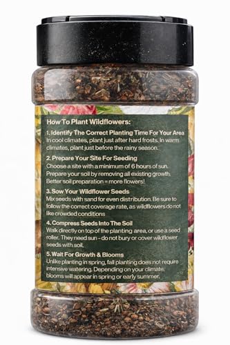 Wildflower Seed Shaker – Awesome Annual Mix by GevaGrow - 2 Ounce Shaker - size: 2oz Shaker, style: Annual Wildflower Mix