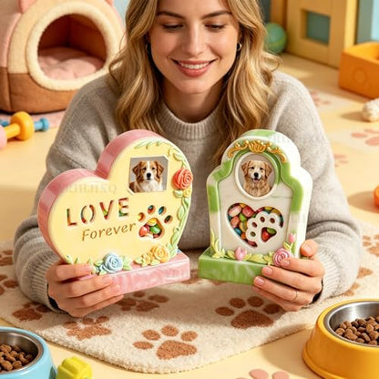 2Pcs Resin Molds Silicone Pet Picture Frame Molds for Epoxy Resin | Animal Memorial Molds For Loss of Dog Cat Remembrance