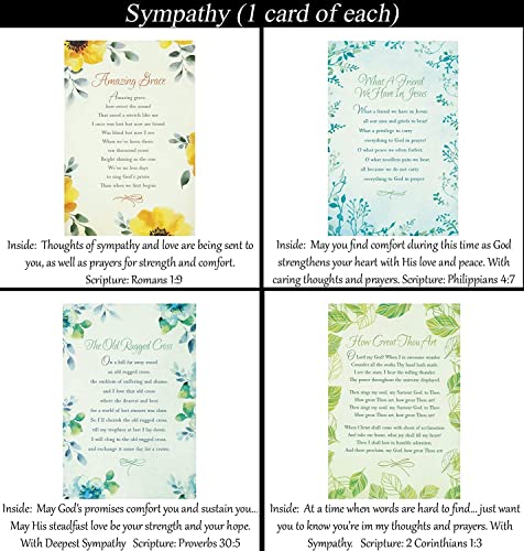 24 Cards ~ No Repeated Designs ~ Sympathy ~ Christian Religious Sentiments ~ Scripture in Every Card