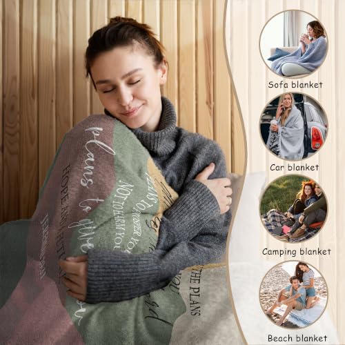 HIWX Boho Mountain Christian Religious Throw Blanket 50x60 Inches - color: Give 1, size: 50“L x 60”W