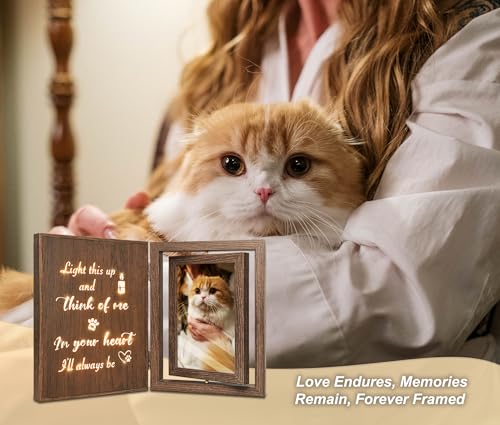 EYITUPC Lighted Pet Memorial Frame: Dog or Cat Loss, In Your Heart Always - color: In Your Heart