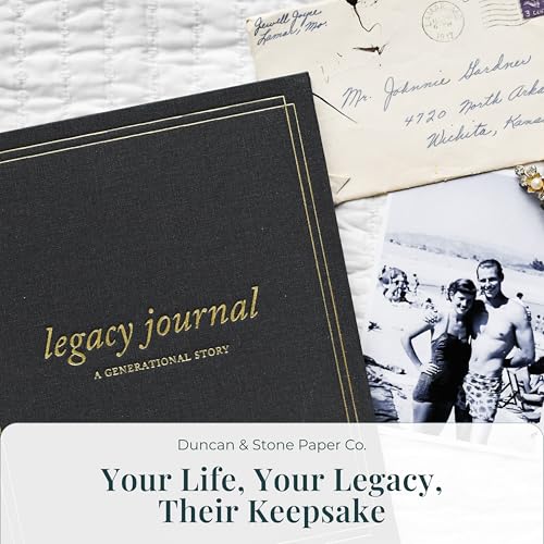 DUNCAN & STONE PAPER CO. Grandparents Legacy Journal (Charcoal) - A Guided Life Story Journal for Grandparents or Parents to Share their Memories & Keepsakes - Memory Book - Grandparents Gifts - style: Legacy Charcoal