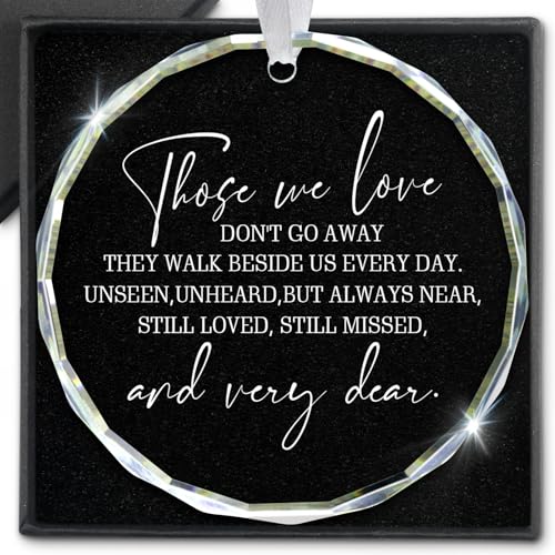 Memorial Sympathy Gift for Loss of Loved One Ornament Bereavement Spiritual Remembrance Condolence in Memory Grief Gifts for Loss of Loved One Glass Ornament