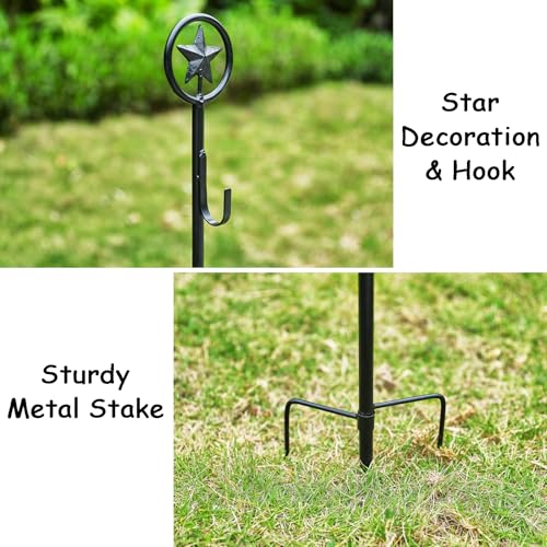 Black Metal Wreath Stake, 35.8" Decoration Stand in Ground Cemetery, Standing Wreath Hanger for Cemetery Grave Graveside Memorial Garden