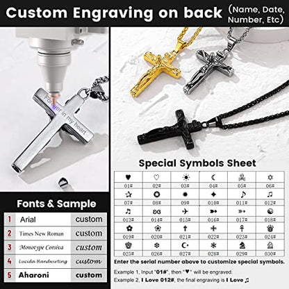 GOLDCHIC JEWELRY Urn Necklaces for Ashes, Stainless Steel Pet/Cross/Birthstone/Tree of Life Personalized Keepsake Memorial Jewelry for Women - color: Cross - 316L Stainless Steel, style: Personalized Engraving