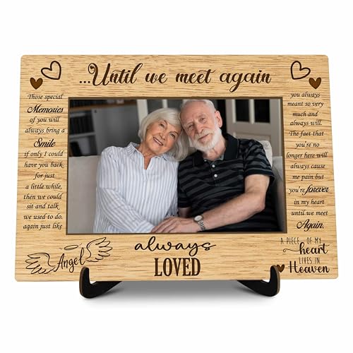 Memorial Picture Frame Gift, In Loving Memory of Loved One Gifts, Memory Photo Frame for Loss Loved Ones Mother Father Grandma Grandpa Wife Husband, Until We Meet Again Picture Frames -20 - color: Always Loved