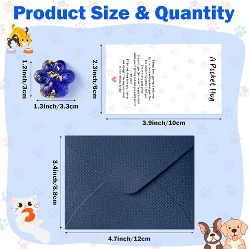 EYxsaxenk Loss of Pet Sympathy Gift Glitter Blue Dog Cat Paw Pocket Hug | Loss of dog cat mini keepsake, Memorial card & envelope, Remembrance pet sympathy gift for pet lover, Adult stress relief toy - color: 1pcs Blue + I KNOW Card