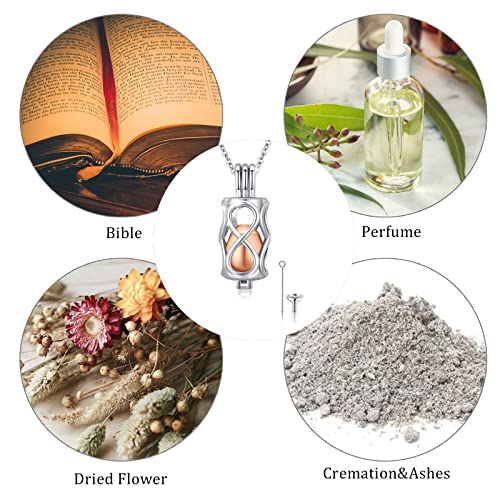Cremation Jewelry for Ashes 925 Sterling Silver Memorial Pendant Urn Necklaces for Ashes Necklace for Women - style: Urn Necklace-Orange