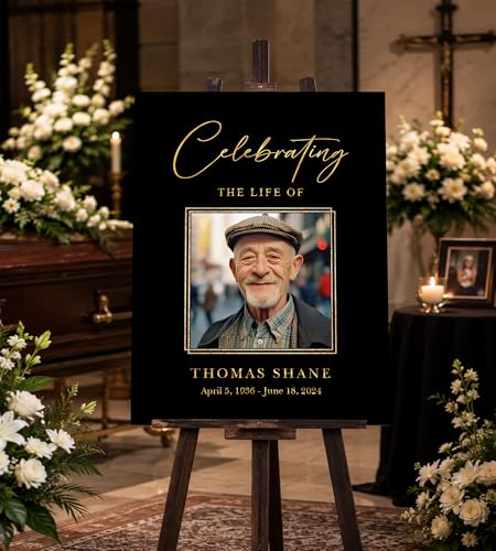 Celebration Life Sign, Personalized Funeral Sign, Custom Memorial Sign, In Loving Memory Sign, Funeral Welcome Sign, Celebration of Life Welcome Sign, Celebration Life Poster -18 - color: Backgrund#18