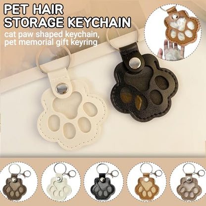 Dog Fur Storage Keychain（1Pcs,Grey） - color: Grey