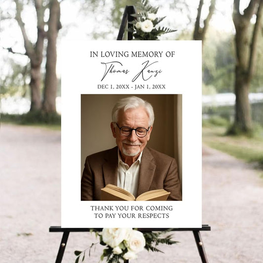Personalized Forever In Our Hearts Funeral Welcome Yard Sign with Photo, Celebration of Life Memorial Sign, Celebration Of Life Decor, Custom Remembrance Decoration, Memorial Yard Signs - color: Design_11