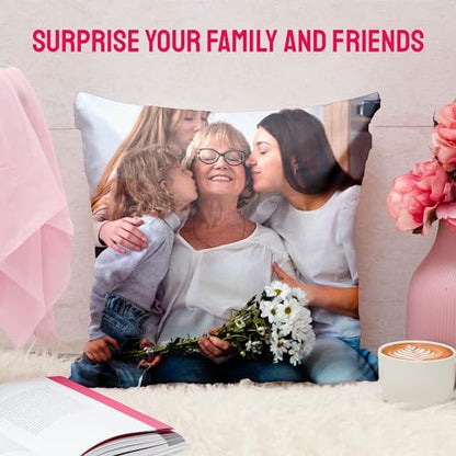 Ships Next Day, Custom Pillow with Picture, Personalized Face Pillow 20x20 | Personalized throw pillows with photos and text, customizable pillow case, customized pillow for your pets and loved ones - size: 20x20