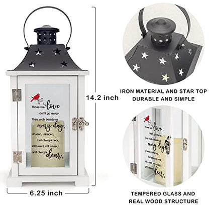 Memorial Lantern, Unique Sympathy Memorial Gifts for Loss of Loved One, Mother, Father, Husband, Bereavement Gift Ideas, Condolences Funeral Gifts, Remembrance Gifts - Those We Love Don't Go Away