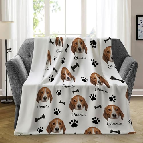 Ship Next Day, Personalized Pet Memorial Gifts, Custom Dog Blanket with Picture Name, Customized Pet Memorial Blanket with Photos, Loss of Pet Sympathy Gift, Dog Passing Away Bereavement Gifts - color: Dog Blanket 8
