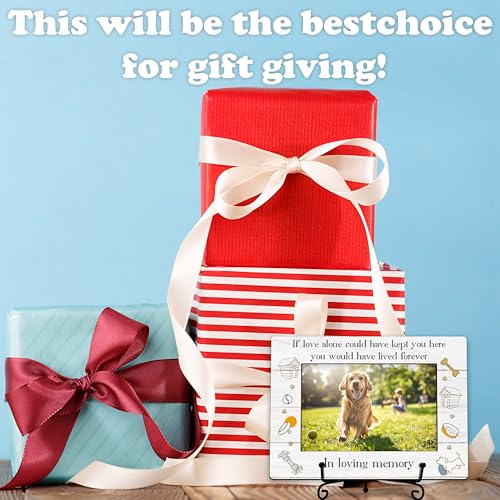 YSTEP Dog Memorial Picture Frame, Pet Loss Gift, Memorial Sympathy & Bereavement Gifts for Loss of Dogs, Pet Memorial Frame, Dog Wooden Photo Frames 4x6 In -G01 - style: Style 1