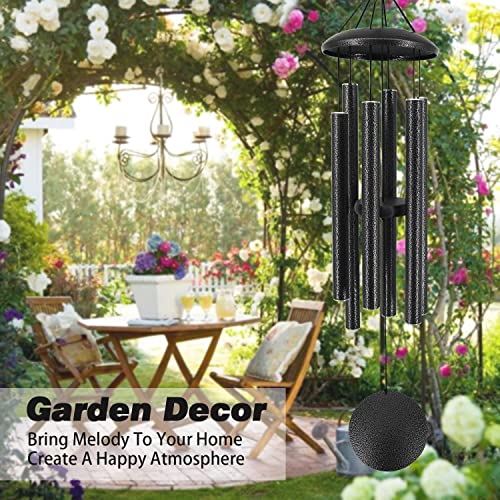 36”Sympathy Wind Chimes in Loving Memory,Tuned Windchimes - size: 36" Black Grey