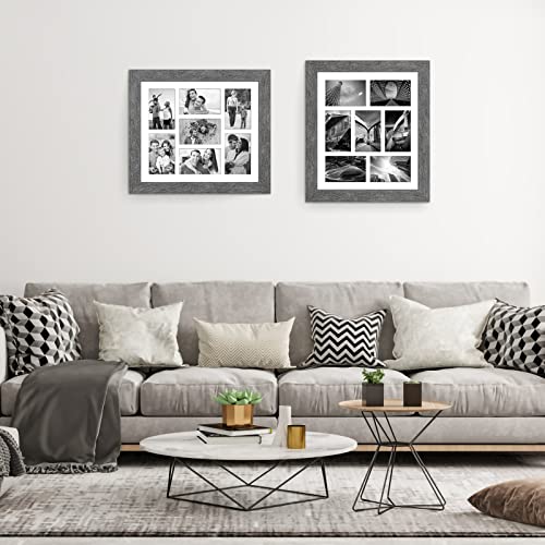 13.5x15.5 Collage Frame, 7 Open 4x6 Photo Frame Collage for Wall - color: Grey, size: 13.5x15.5 - (7 open4x6)