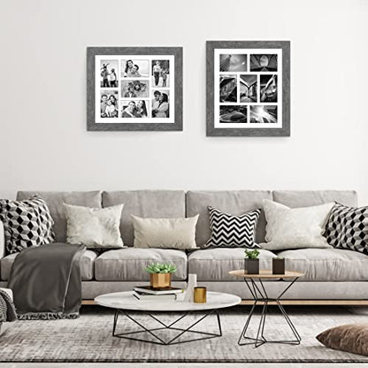 13.5x15.5 Collage Frame, 7 Open 4x6 Photo Frame Collage for Wall - color: Grey, size: 13.5x15.5 - (7 open4x6)