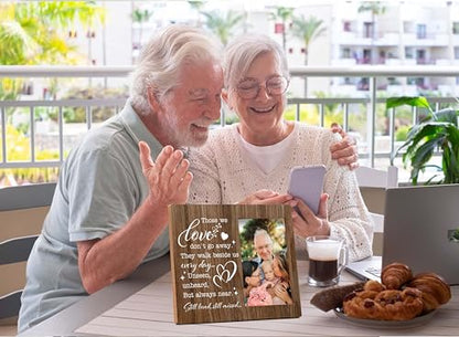 Memorial Picture Frame, In Loving Memory Wood Photo Frame, Sympathy Gifts Bereavement Gifts for Loss of Mom Dad Grandparents, Those We Love Don't Go Away Frame, Funeral Remembrance Gifts -d09 - style: Dad