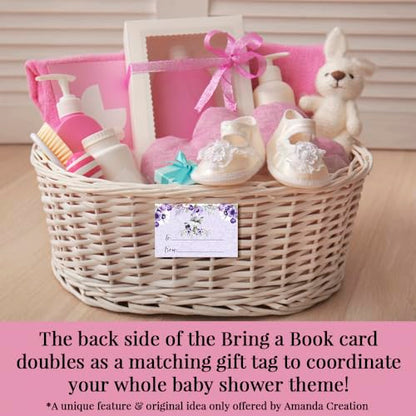 Baby Shower Invites for Girls – Raccoon Girl Baby Shower Invitation Bundle with Diaper Raffle Tickets, Book Request Cards & Envelopes. Set of 20 5X7 Watercolor Floral Invitation Kit Sets - style: Raccoon