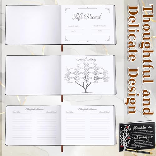 Yingzhao Memorial Funeral Guest Book with Pen 144 Pages Cardinal Funeral Guest Sign in Book for Memorial Service Celebration of Life Party Supplies in Loving Memory(Remember Me) - style: Remember Me