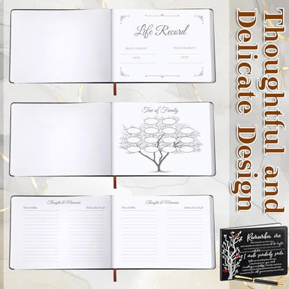 Yingzhao Memorial Funeral Guest Book with Pen 144 Pages Cardinal Funeral Guest Sign in Book for Memorial Service Celebration of Life Party Supplies in Loving Memory(Remember Me) - style: Remember Me