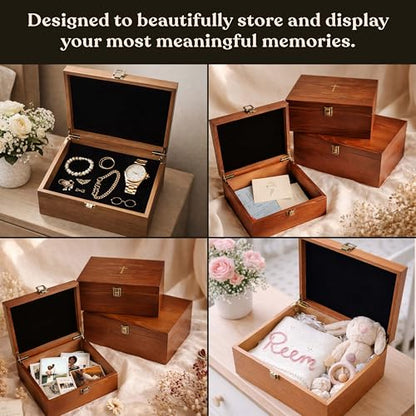 Custom Wooden Keepsake Box, Baptism Cross Name And Date, Religious | Personalized Engraved Design, Photo Holder, Document Holder, Memory Keeper, Keepsake Container, Wood Box, First Communion