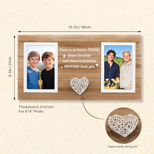 Then & Now Brother Gifts, Brother Birthday Gifts Photo Frame - style: brother