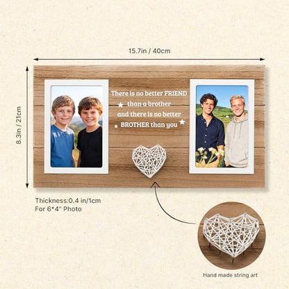 Then & Now Brother Gifts, Brother Birthday Gifts Photo Frame - style: brother