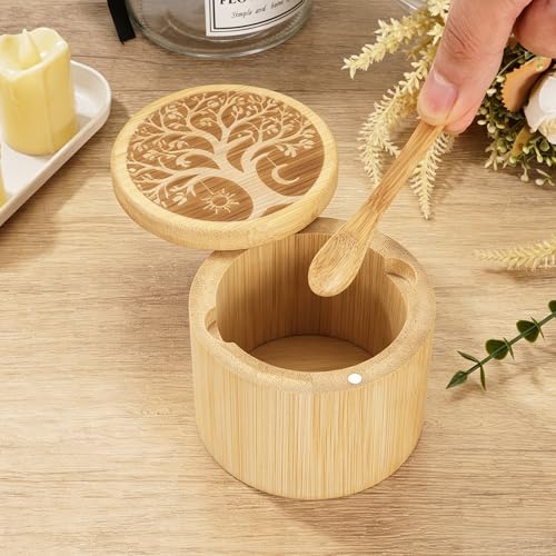 Small Urns for Human Ashes Keepsake Tree of Life Human Urn for Ashes for Women Bamboo Decorative Urn for Cremation Handcrafted Keepsake