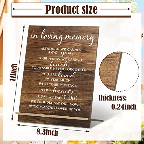 Chunful in Loving Memory Wedding Memorial Table Sign for Wedding,Classic - style: Classic