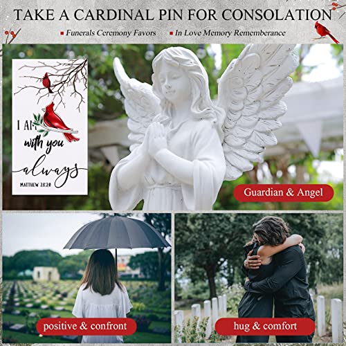 Geosar 150 Pcs Cardinal Pins Bulk Funeral Favors for Gifts, Classic - style: Classic