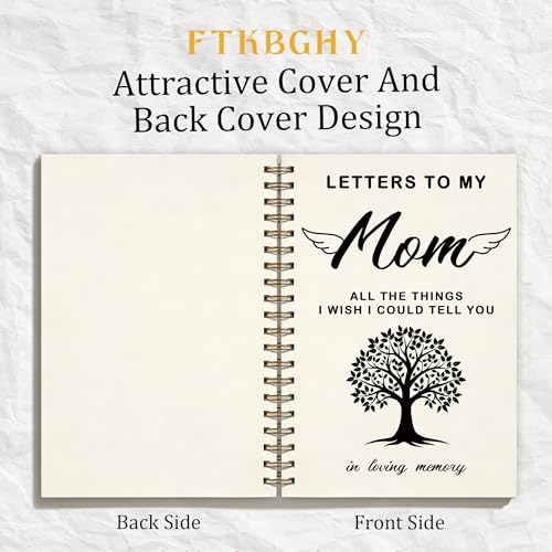 FTKBGHY Memorial Gifts for Loss of Mom Grief Journal Notebook, Sympathy Notebooks Gifts for Loss of Mother, Remembrance Bereavement Gift, Letters to My Mom Journal, 5.5x8.3 Inch - color: Colour-1