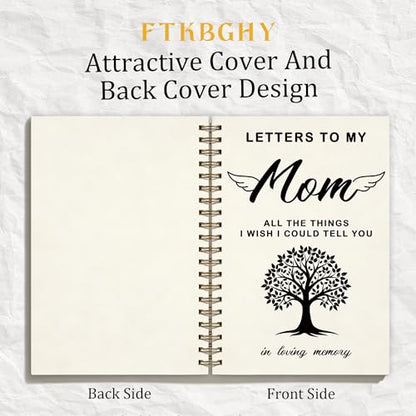 FTKBGHY Memorial Gifts for Loss of Mom Grief Journal Notebook, Sympathy Notebooks Gifts for Loss of Mother, Remembrance Bereavement Gift, Letters to My Mom Journal, 5.5x8.3 Inch - color: Colour-1