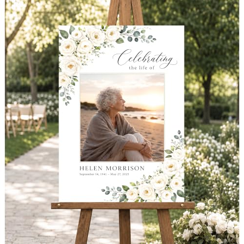 Personalized Funeral Celebration Of Life Welcome Sign #4 - color: Style 4