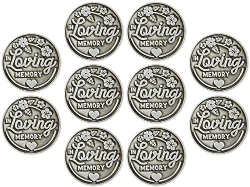 in Loving Memory Memorial Gift, Bulk Pack of 10 Bereavement Love Expression Coins, Pocket Sympathy Coin for Grieving & Remembrance, EDC Reminder Coin, Never Forgotten Token of Encouragement - color: Bulk Pack of 10