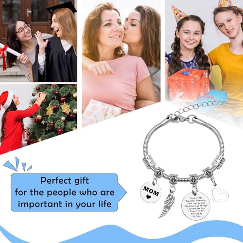 Memorial Bracelets for Loss of Mom Remembrance Gifts for Loss of Mother Father In Memory of Loved Gifts Bereavement Bangle Bracelet Sympathy Gift for Losses Mom Dad Bracelets Memory Gift